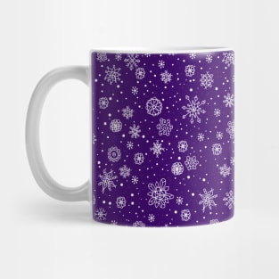 White Snowflake Pattern of Winter Mug